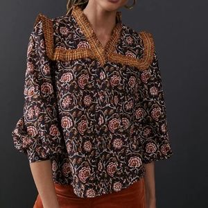 Anthropologie Othilia Sera Ruffled Blouse